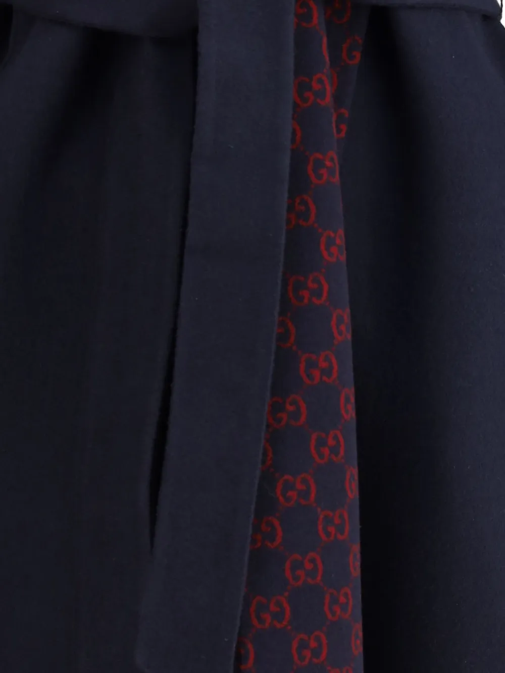 Gucci Reversible Hooded Coat In Blue