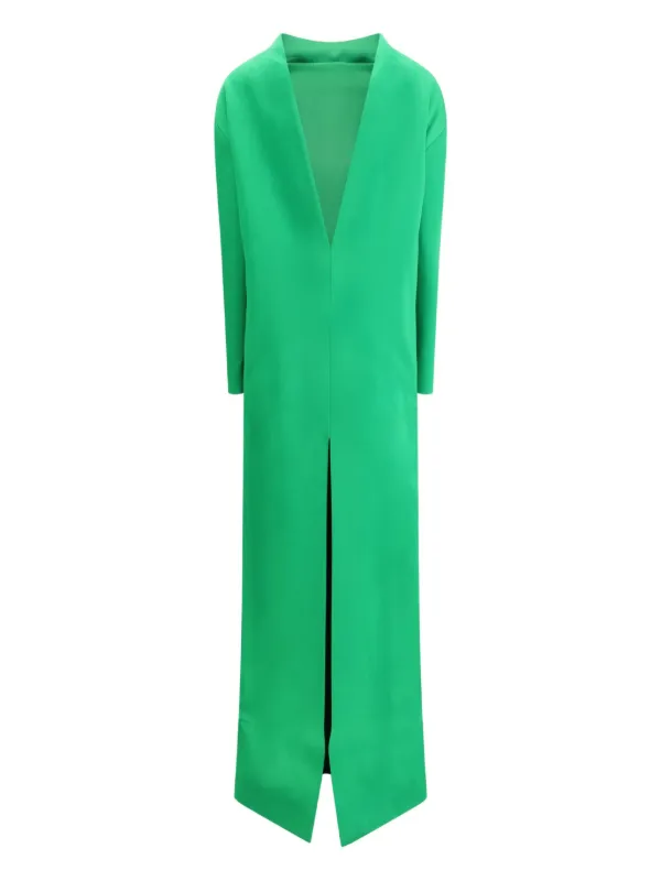 green emerald velvet dress Tom Ford Washed Silk Georgette Belted Midi Dress, Green Clover, Women's, 40, Cocktail & Party Wedding Guest Dresses Satin & Silk Dresses