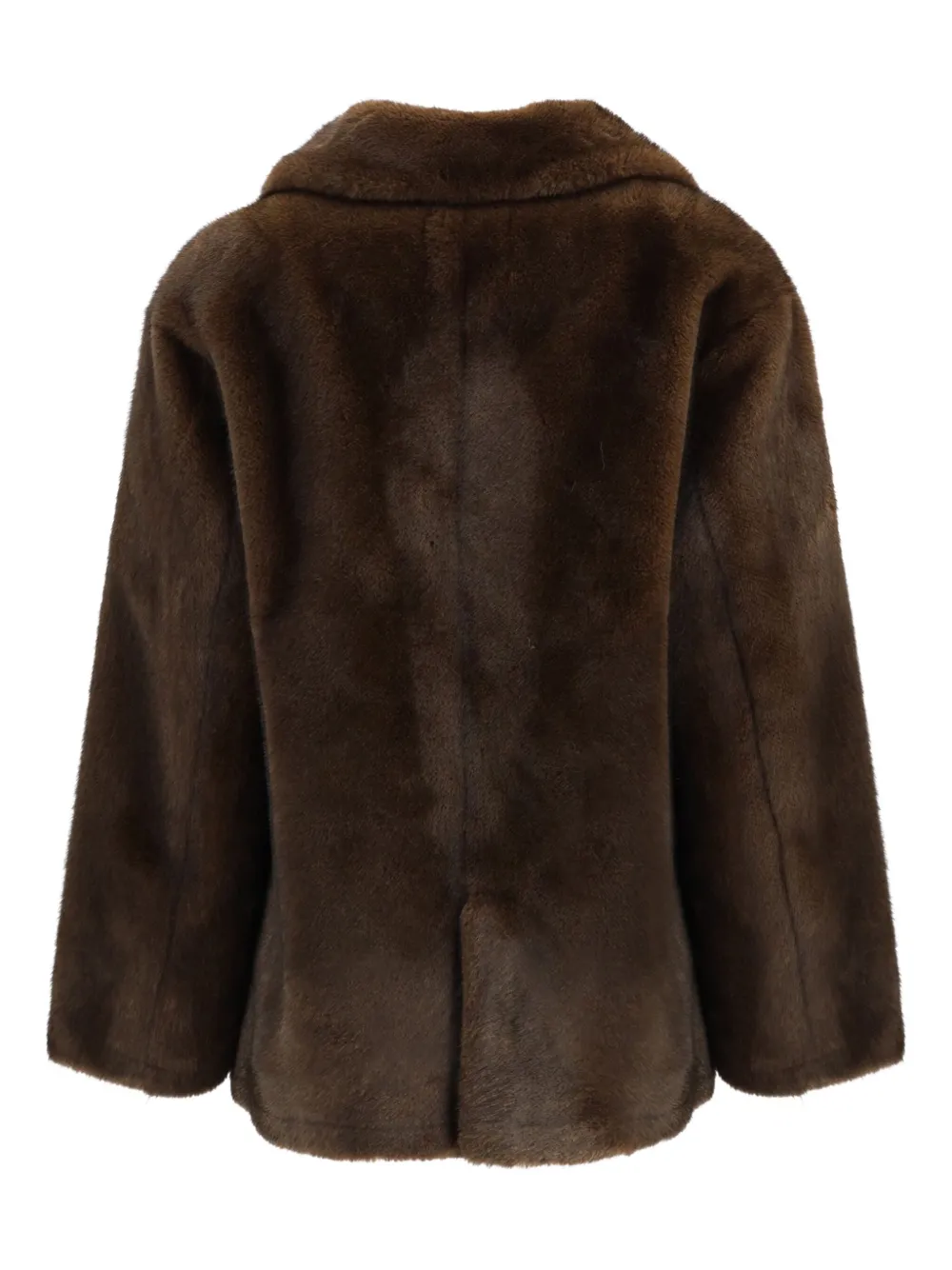 Sword 6.6.44 Wide-lapel Patch-pocket Coat In Brown
