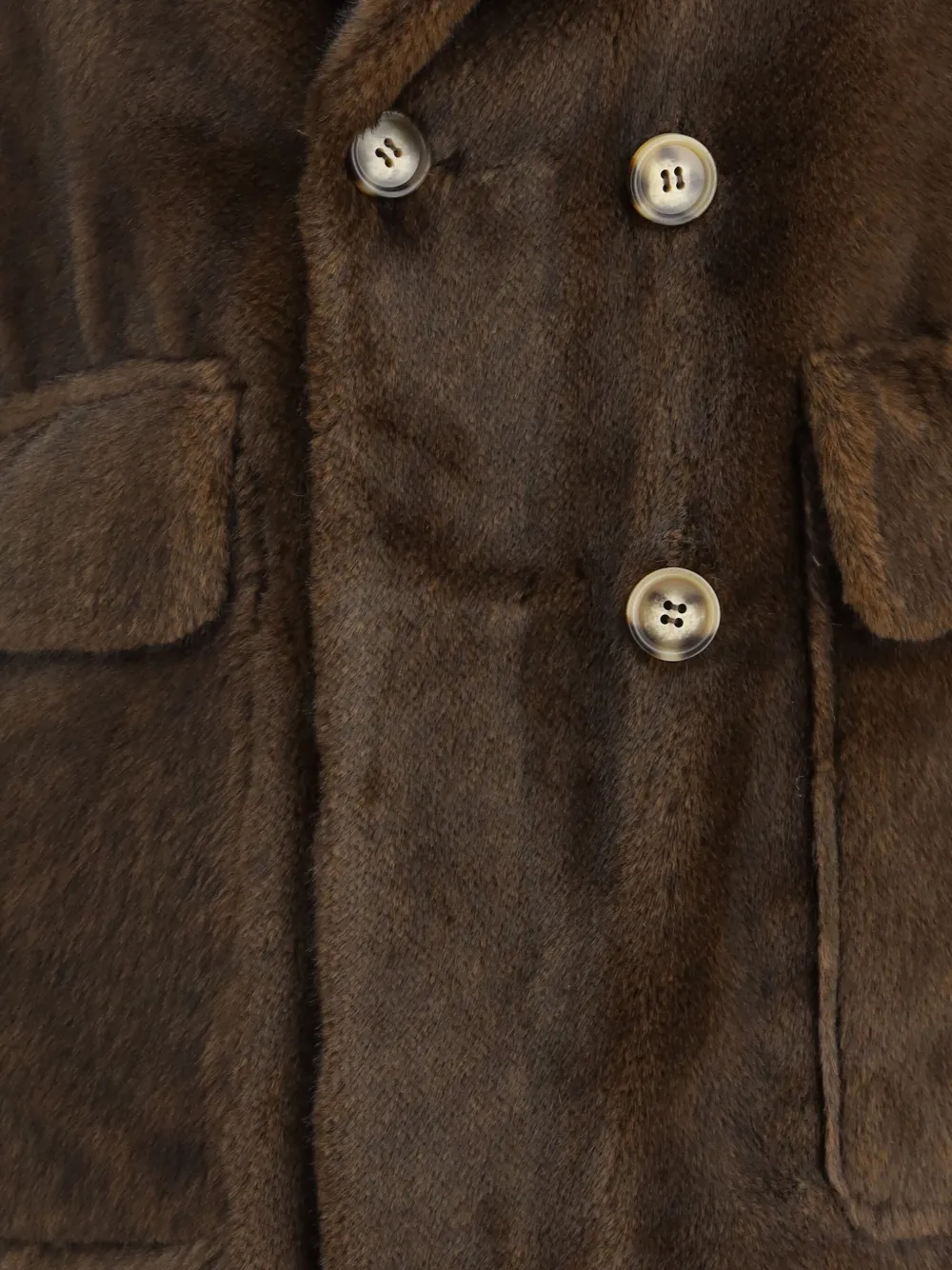 Sword 6.6.44 Wide-lapel Patch-pocket Coat In Brown