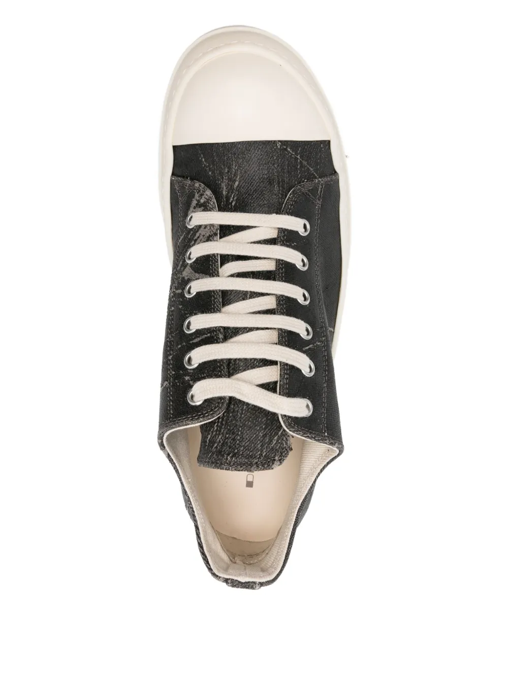 Rick Owens DRKSHDW lace-up printed sneakers Zwart