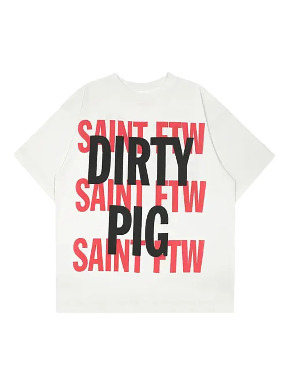 SAINT MXXXXXX Dirty Pig short sleeve T-shirt | White | Image 1