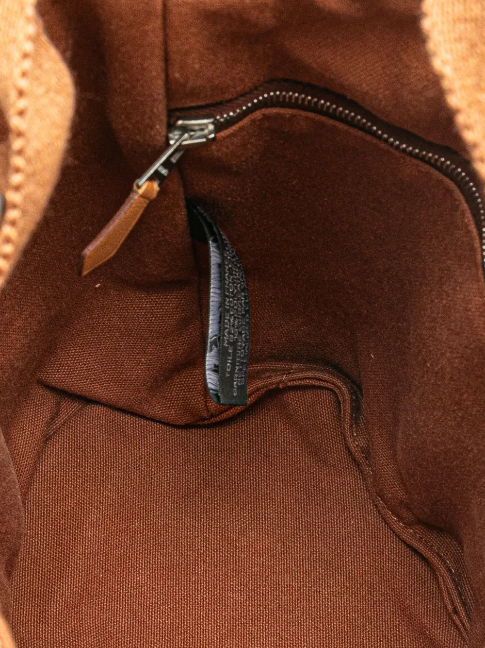 Pre-owned Hermes 1990-2015 Toile Saxo Pm Bucket Bag In Brown