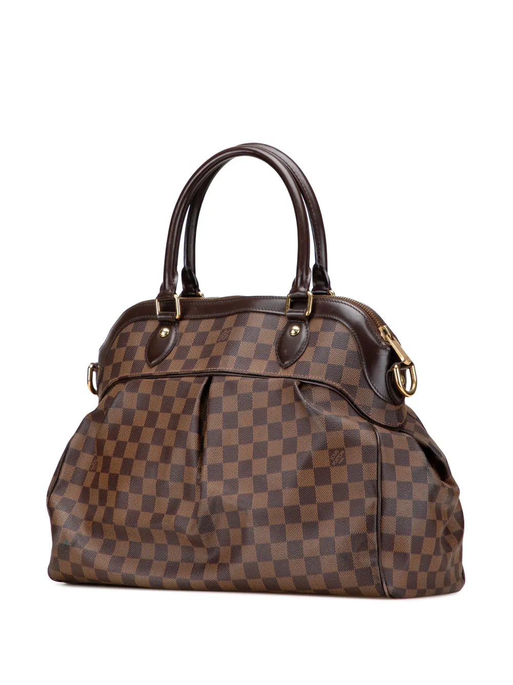 Pre-owned Louis Vuitton 2007 Damier Ebene Trevi Gm Satchel In Brown