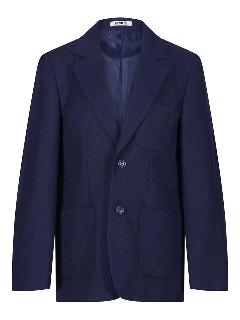 Zeco Schoolwear kids بليزر بثلاثة أزرار وجيب مخيوط | أزرق | Image 1