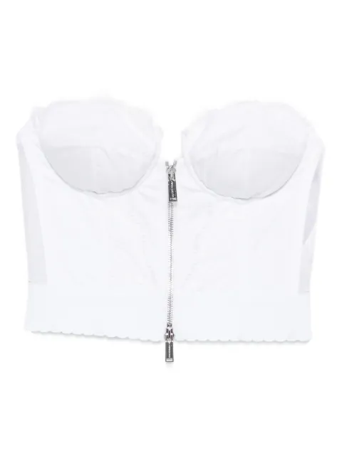 DSQUARED2 zip-up cotton tank top