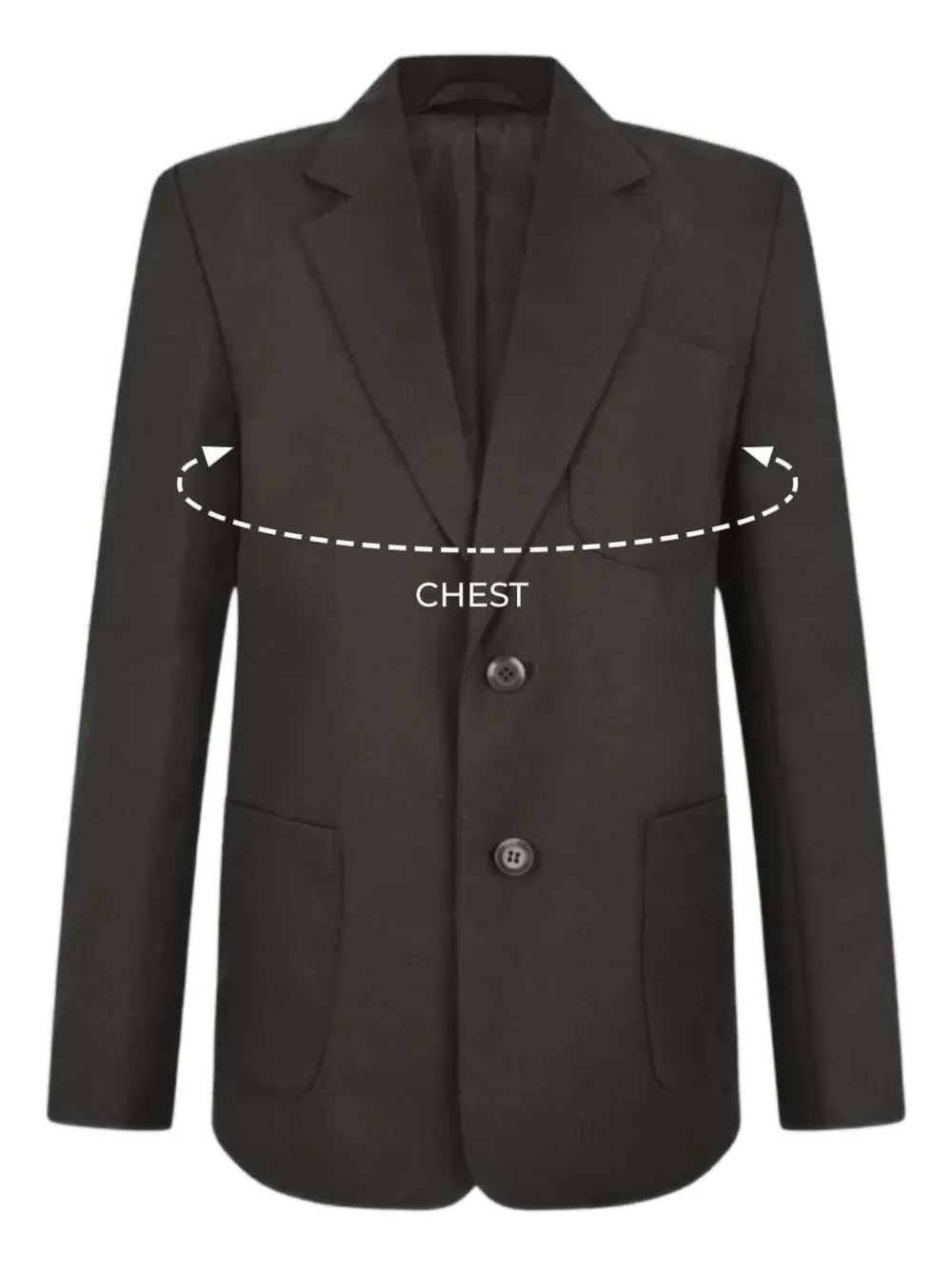 Zeco Schoolwear Two-button Notch-lapel Blazer In Black