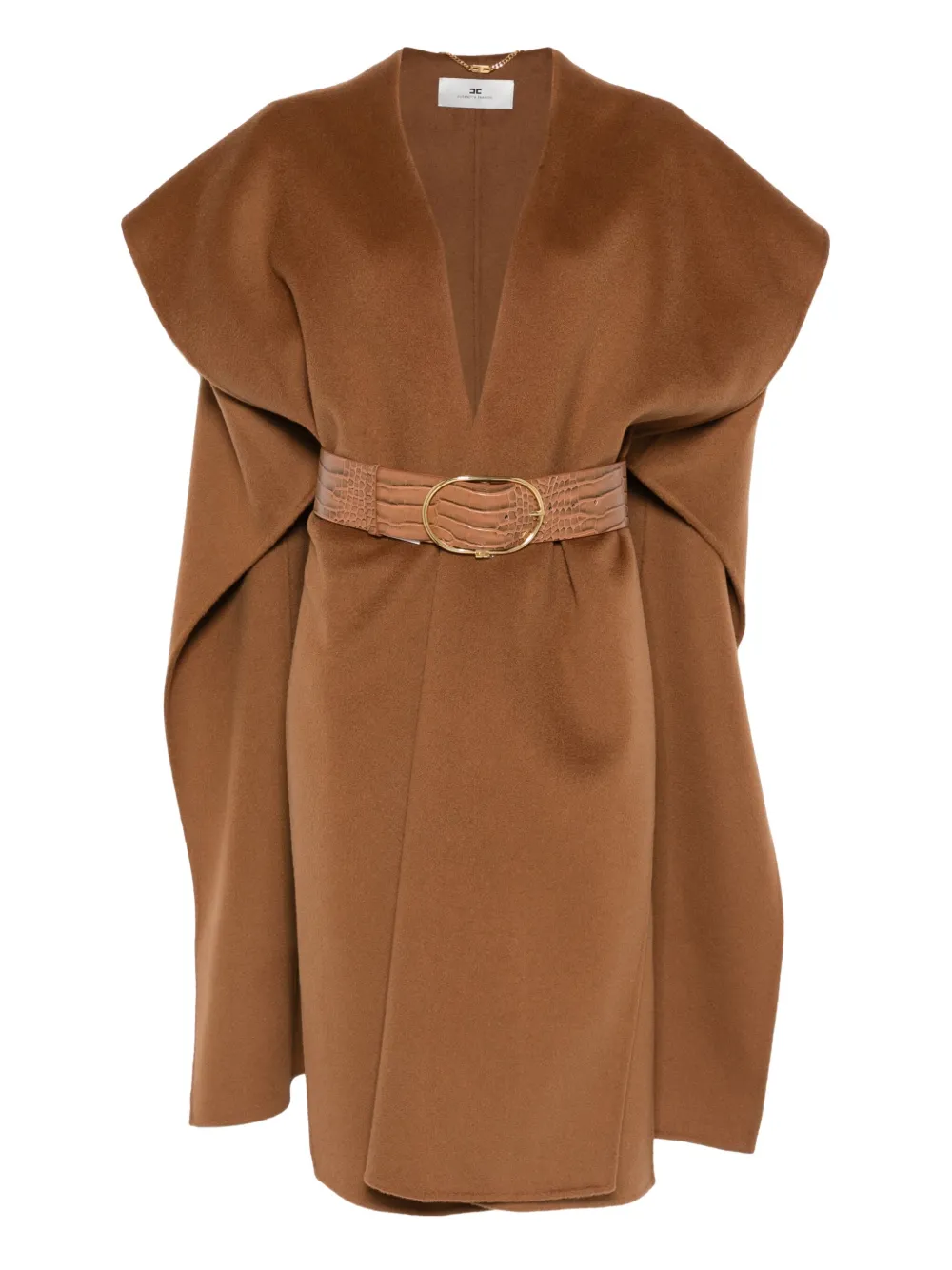 Elisabetta Franchi wool cape | Brown | Image 1