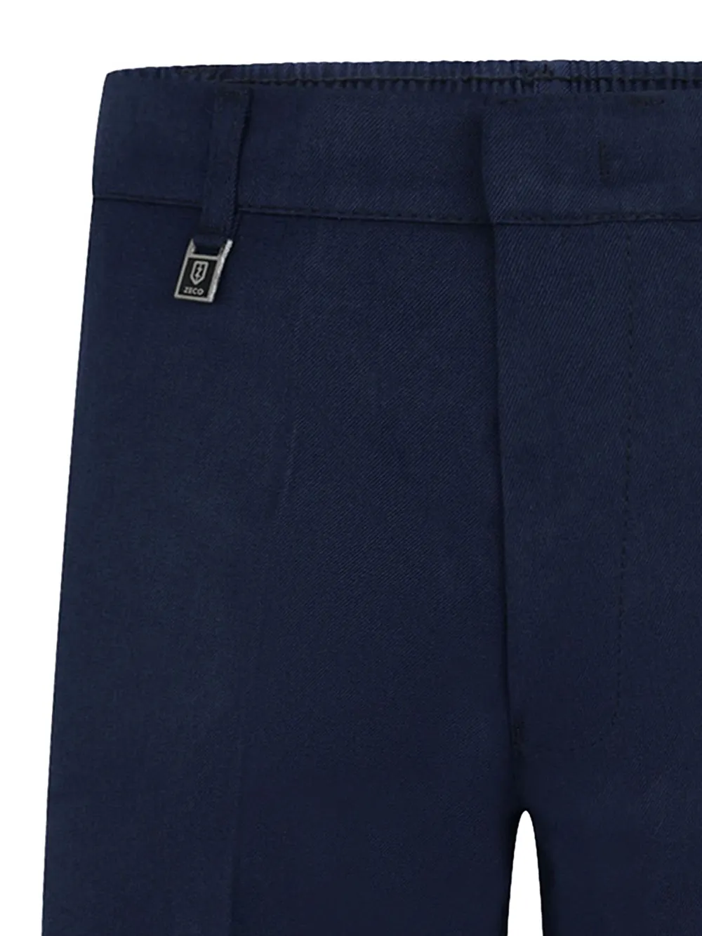 Zeco Schoolwear kids Shorts met logoplakkaat Blauw