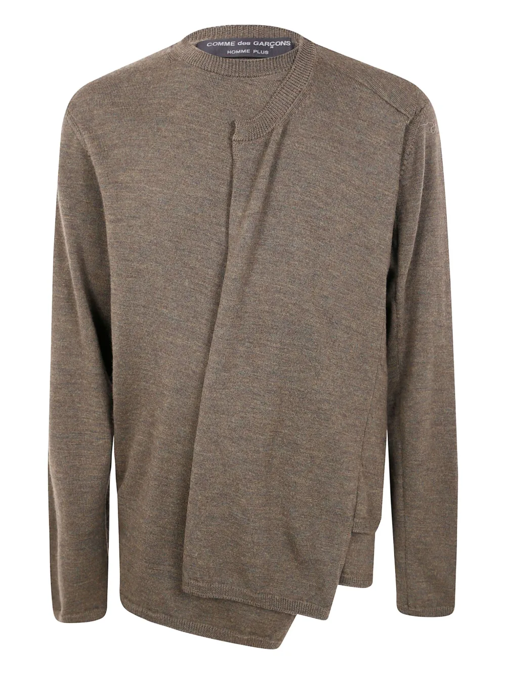 Comme des Garçons Homme Plus asymmetric sweater | Neutrals | Image 1