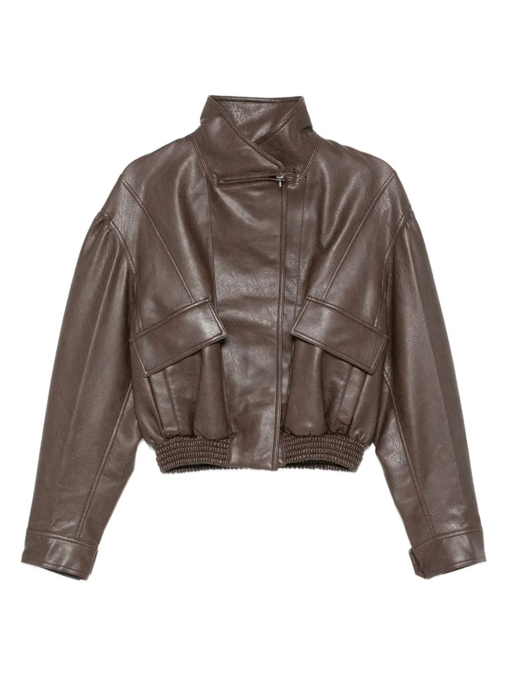 Low Classic faux-leather bomber jacket | Brown | Image 1