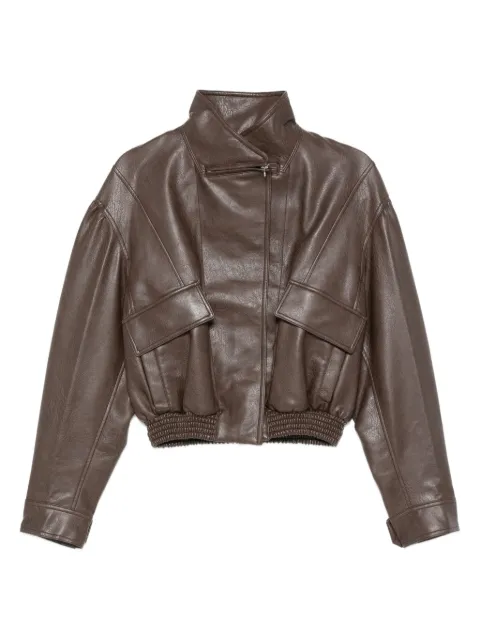 Low Classic faux-leather bomber jacket
