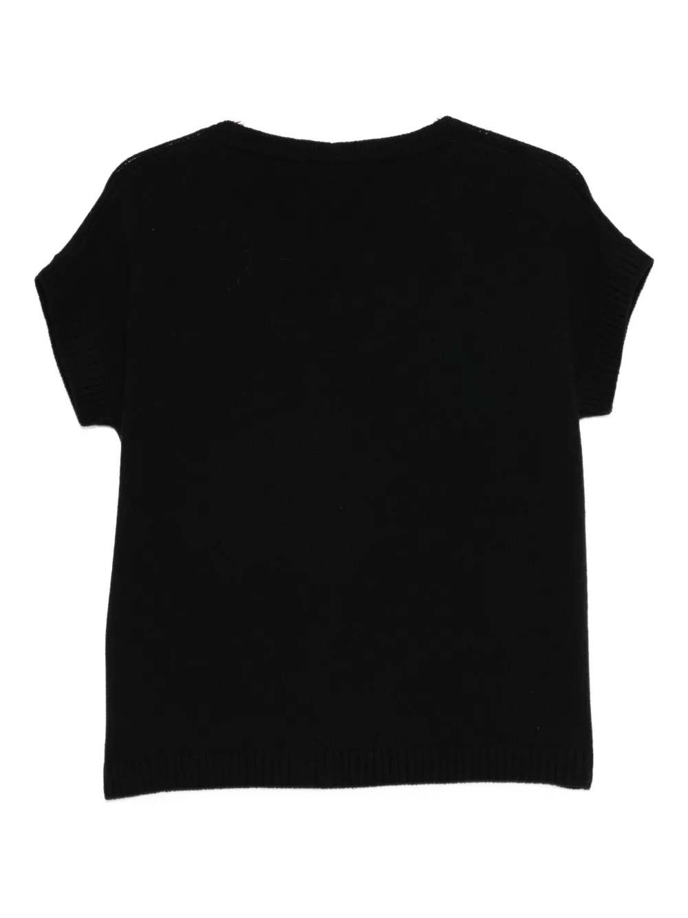 Ma'ry'ya Buttoned Knitted Top In White