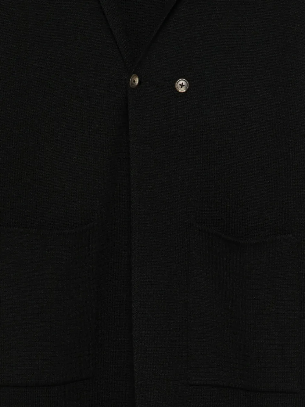 Ma'ry'ya Front-pocket Buttoned Cardi-coat In Black