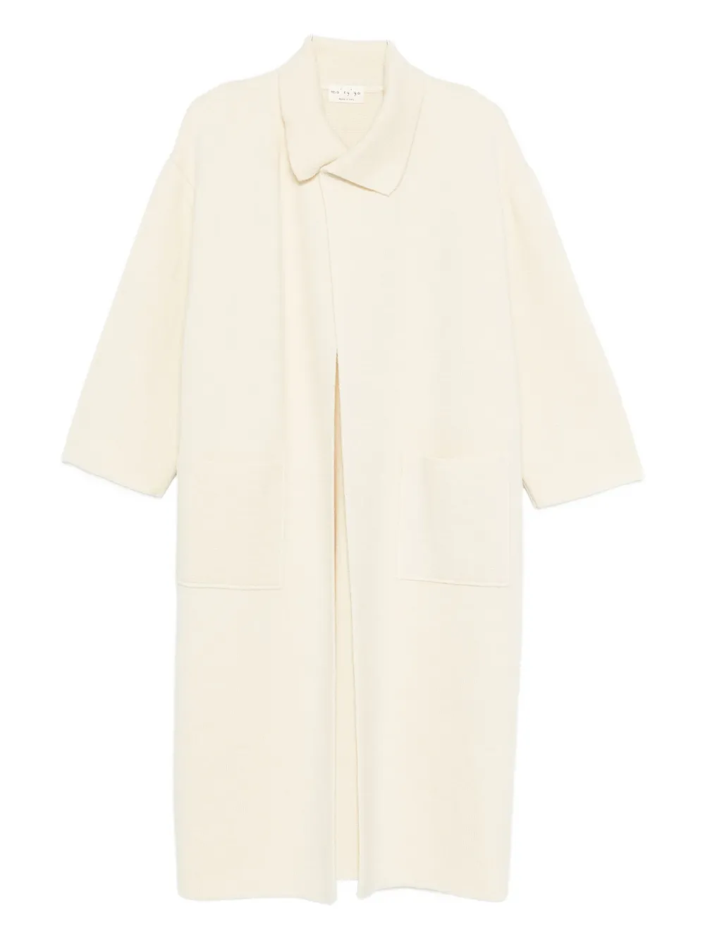 Ma'ry'ya classic-collar cardi-coat - Toni neutri