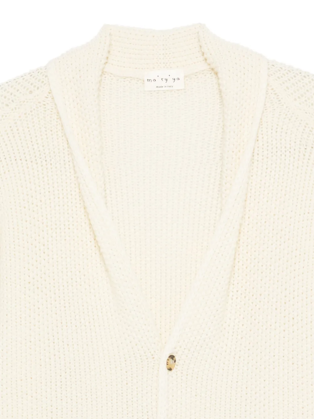  Ma'ry'ya Shawl-collar Cardigan - White 