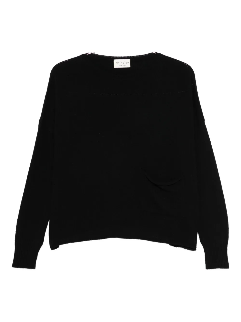 Ma'ry'ya Patch-pocket Sweater In Black