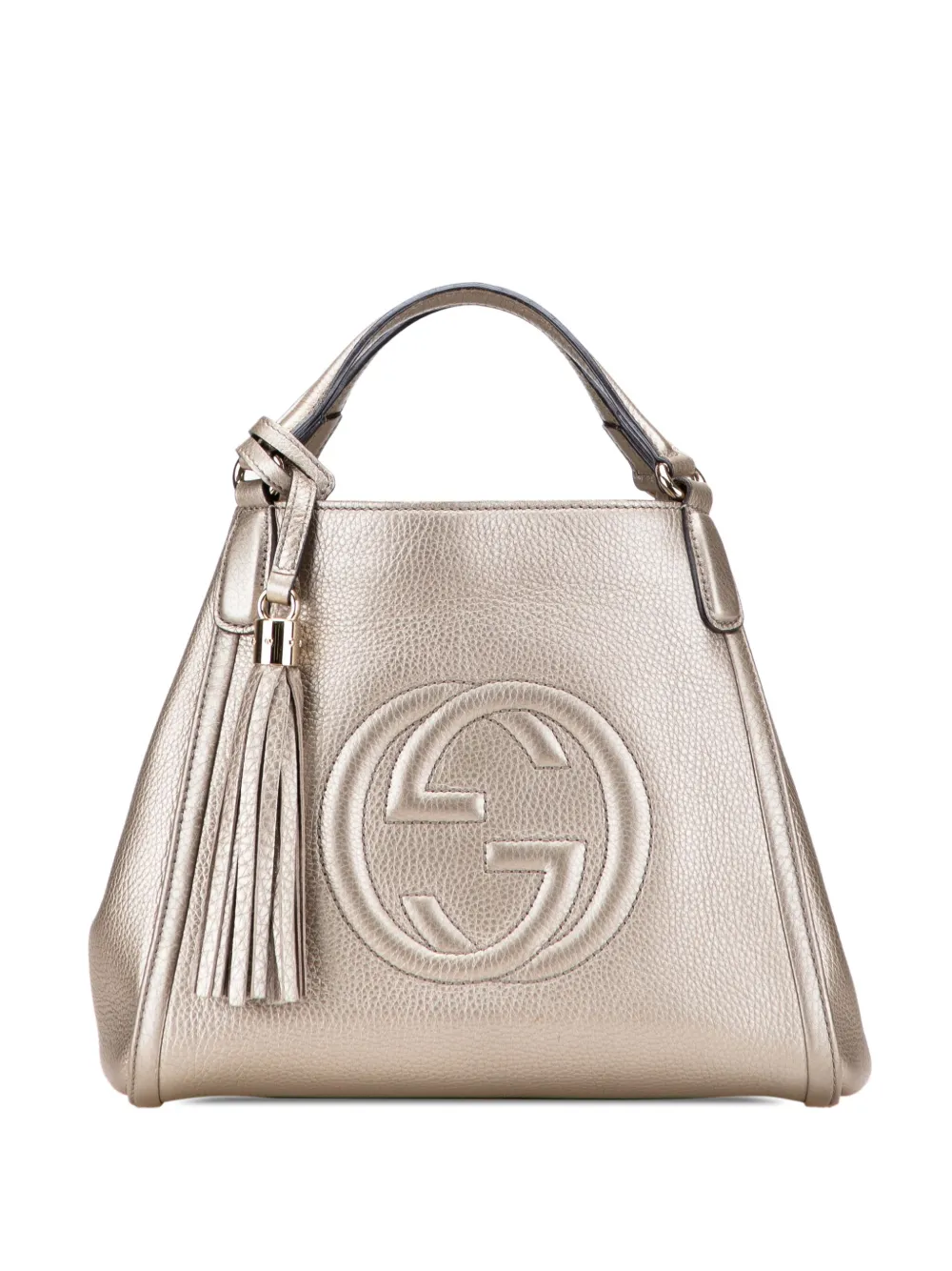 Gucci Pre-Owned 2000-2015 スモール レザー ソーホー サッチェルバッグ - ゴールドトーン Gucci Pre-Owned 2000-2015 スモール レザー ソーホー サッチェルバッグ - ゴールドトーン
