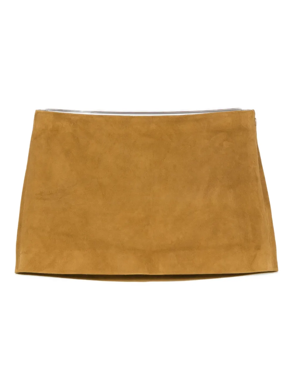 Khaite Jett Suede Mini Skirt In Brown