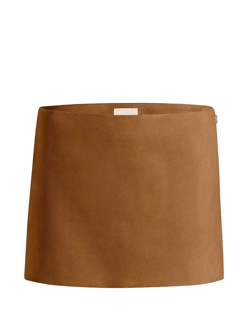 KHAITE Jett suède mini-rok Bruin