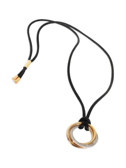 Cartier 18K tri-gold Trinity diamond necklace