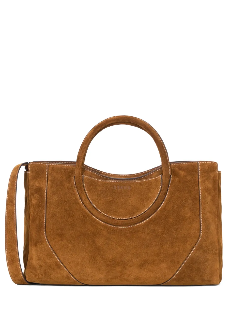 Staud Maude Suede Tote Bag In Brown