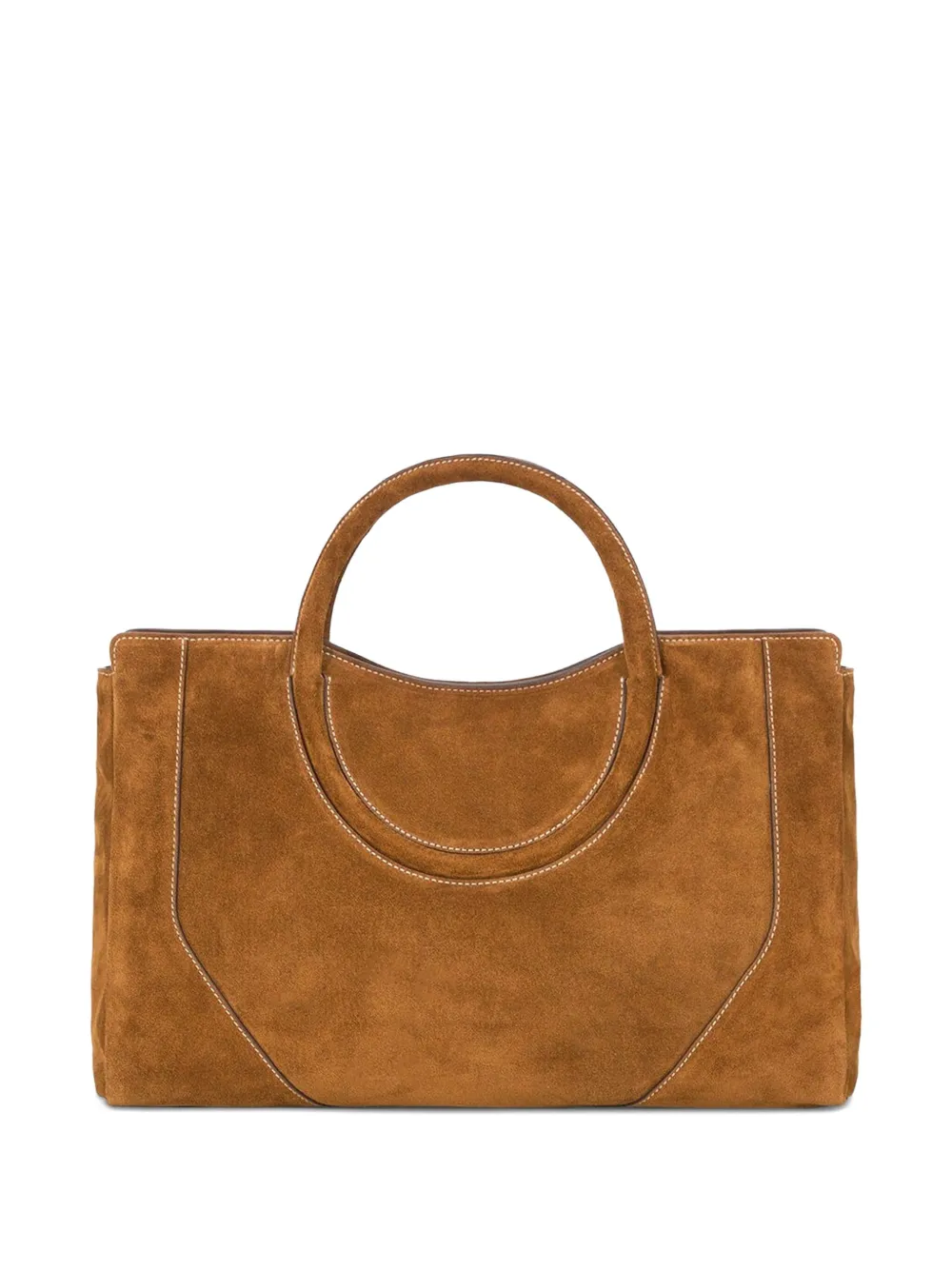 STAUD Maude suede tote bag - Bruin