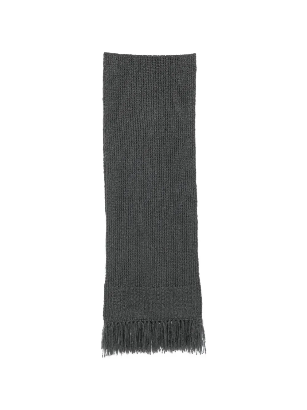Emerson Renaldi ribbed-knit fringed scarf - Grigio