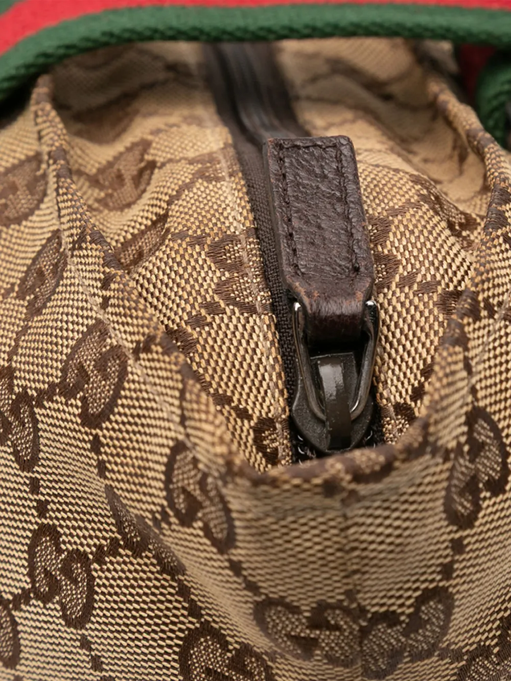 Pre-owned Gucci 2016-2025 Gg Canvas Web Tote Bag In Brown