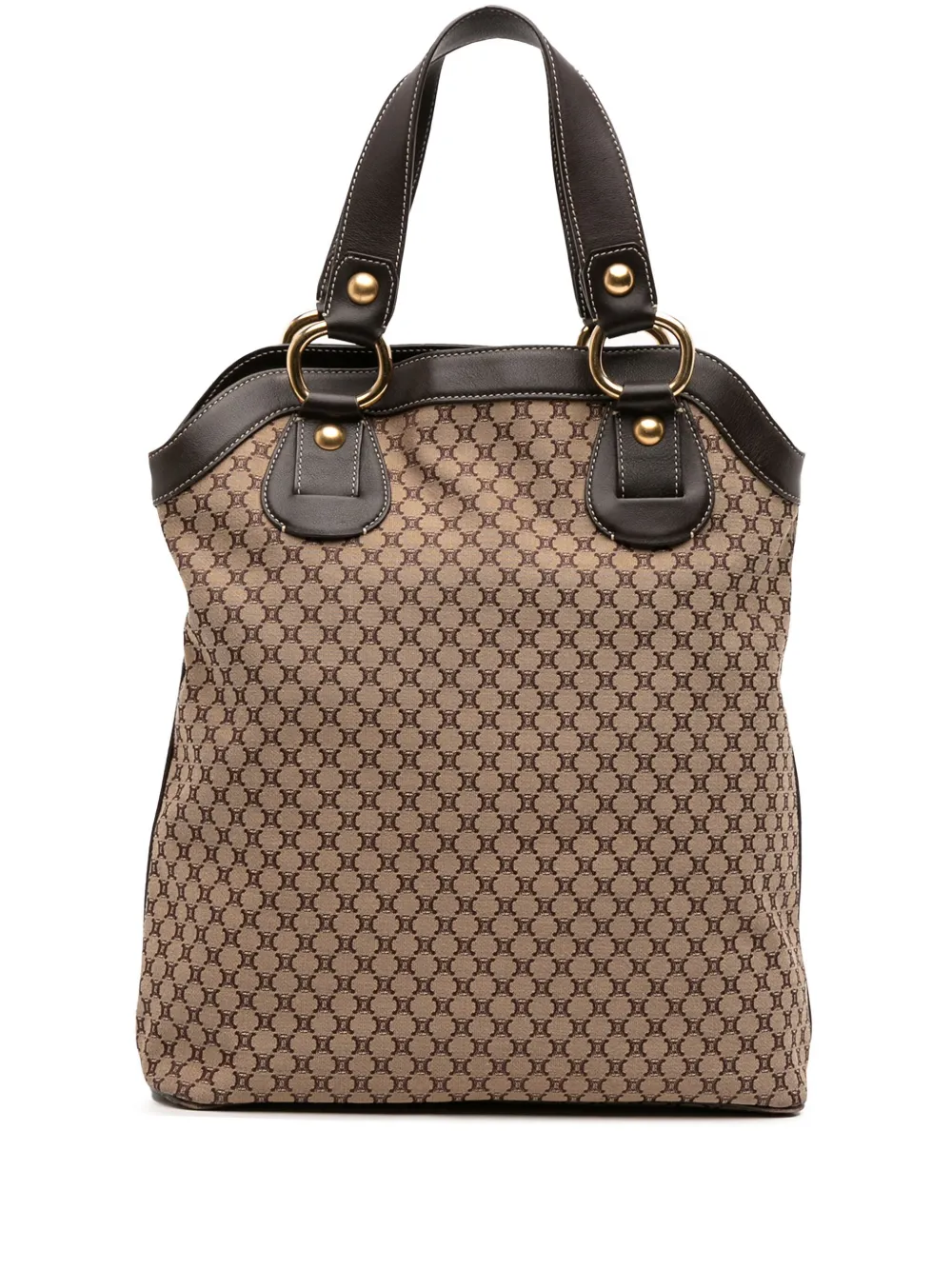 Celine Pre-Owned 2000 マカダム キャンバス トートバッグ - ブラウン Celine Pre-Owned 2000 マカダム キャンバス トートバッグ - ブラウン