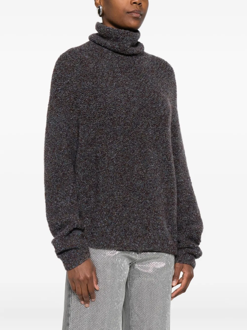 Federico Cina Roll-neck Sweater In Gray