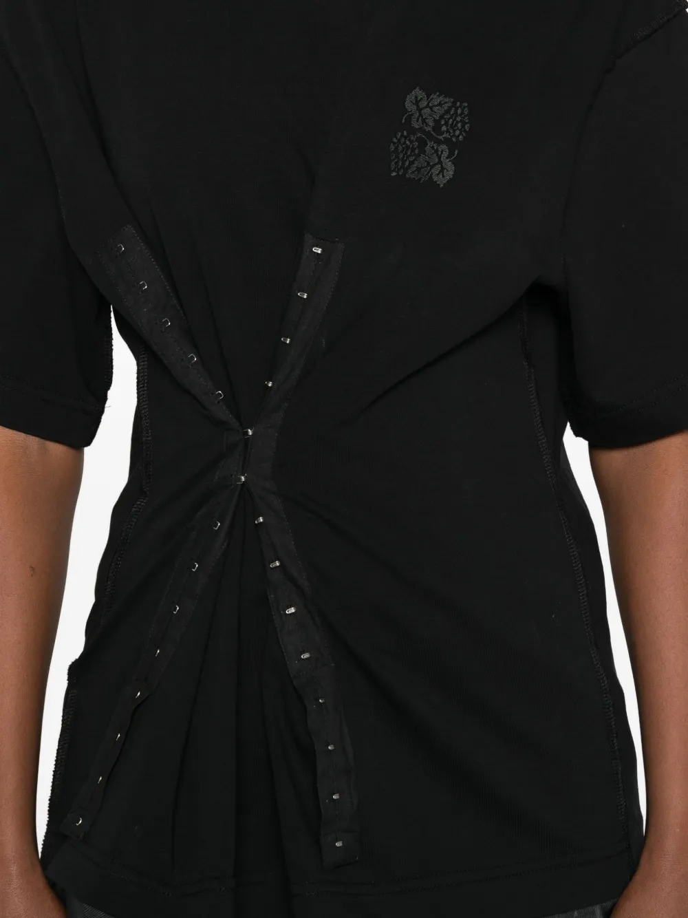 Federico Cina Embellished-panel Dress In Black