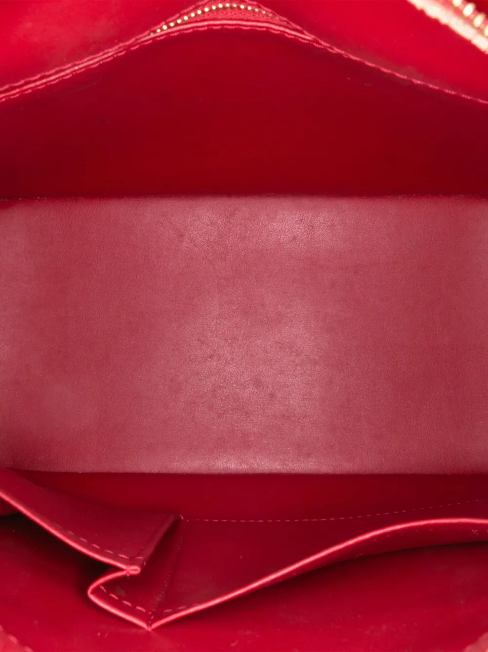 Pre-owned Louis Vuitton 2007 Monogram Vernis Houston Tote Bag In Red