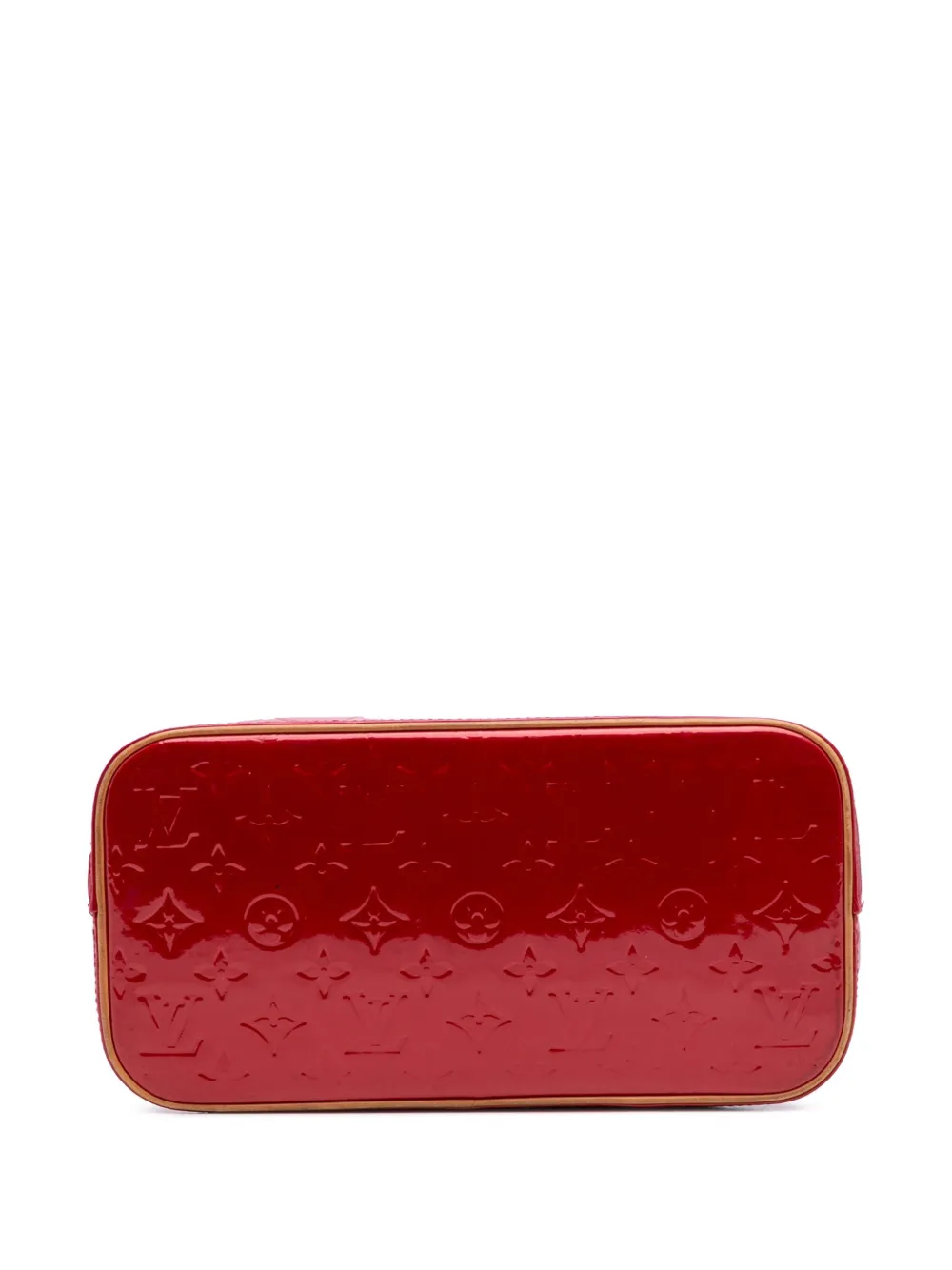 Pre-owned Louis Vuitton 2007 Monogram Vernis Houston Tote Bag In Red