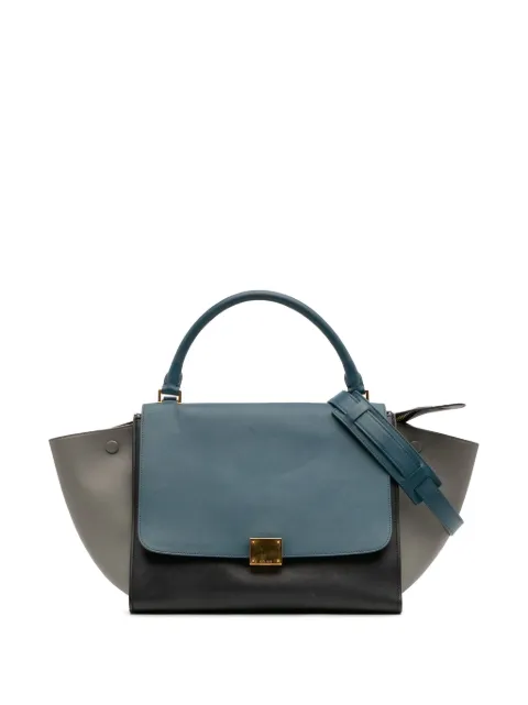 Celine Pre-Owned 2014 Medium Tricolor Leather Trapeze satchel