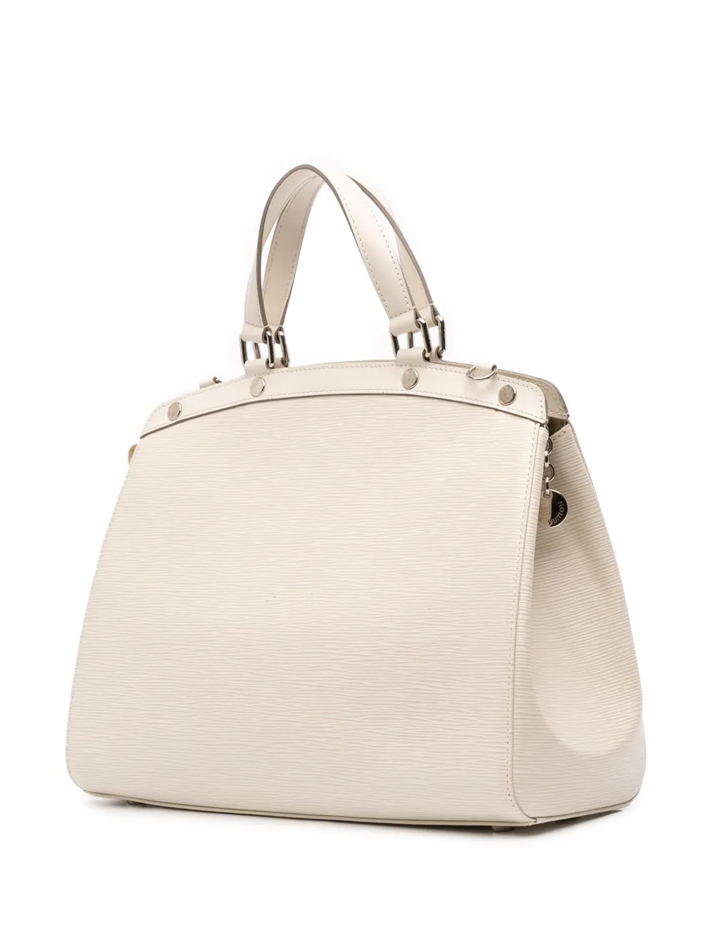Pre-owned Louis Vuitton 2012-2025 Epi Brea Mm Satchel In White