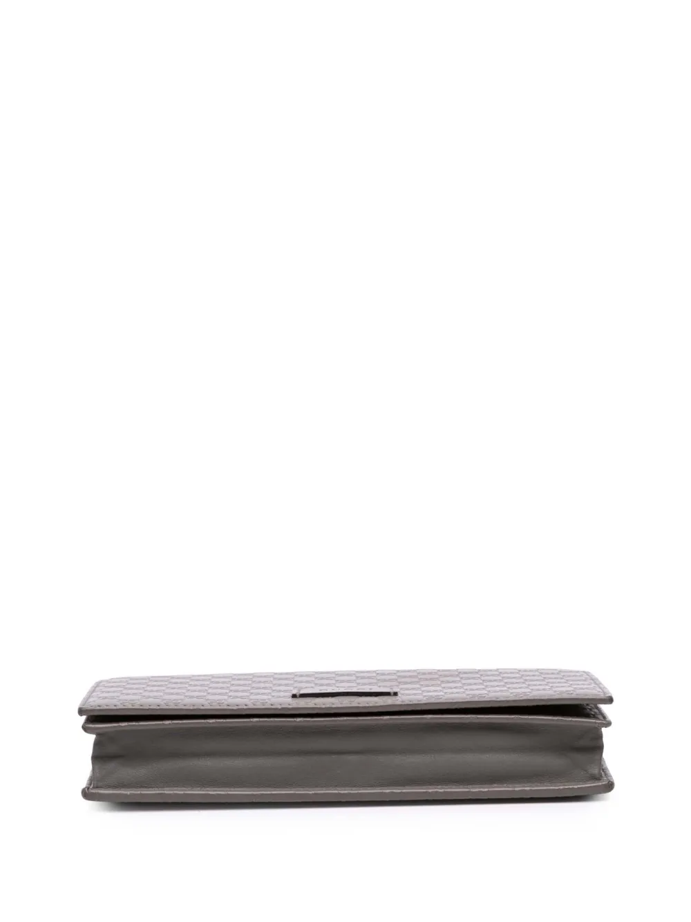 Pre-owned Gucci 2000-2015 Microssima Wallet On Strap Crossbody Bag In Brown