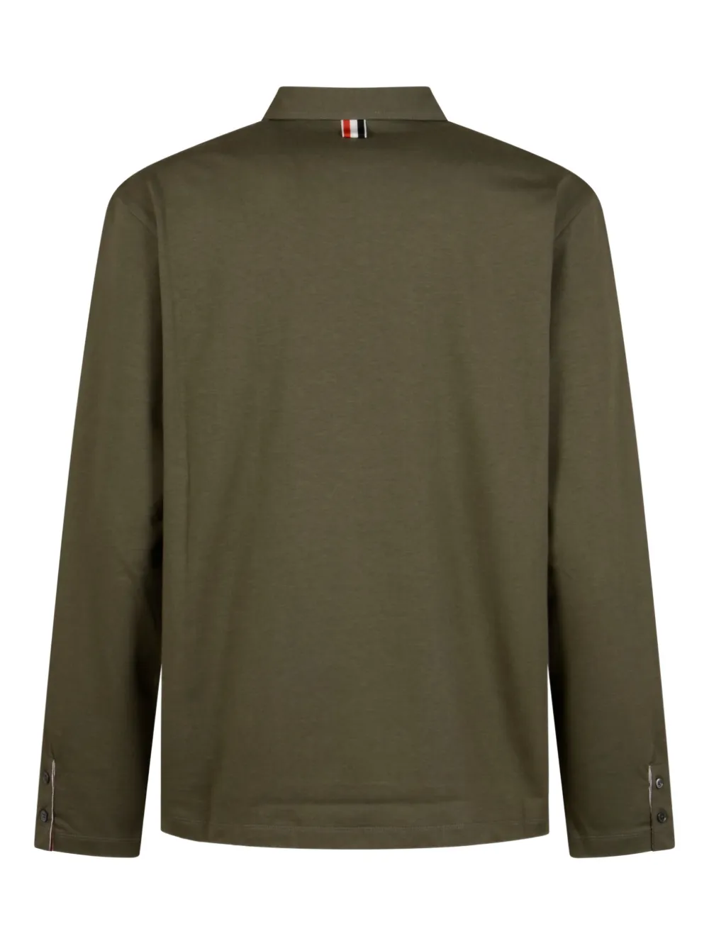 Thom Browne chest-pocket long-sleeve polo shirt - Groen