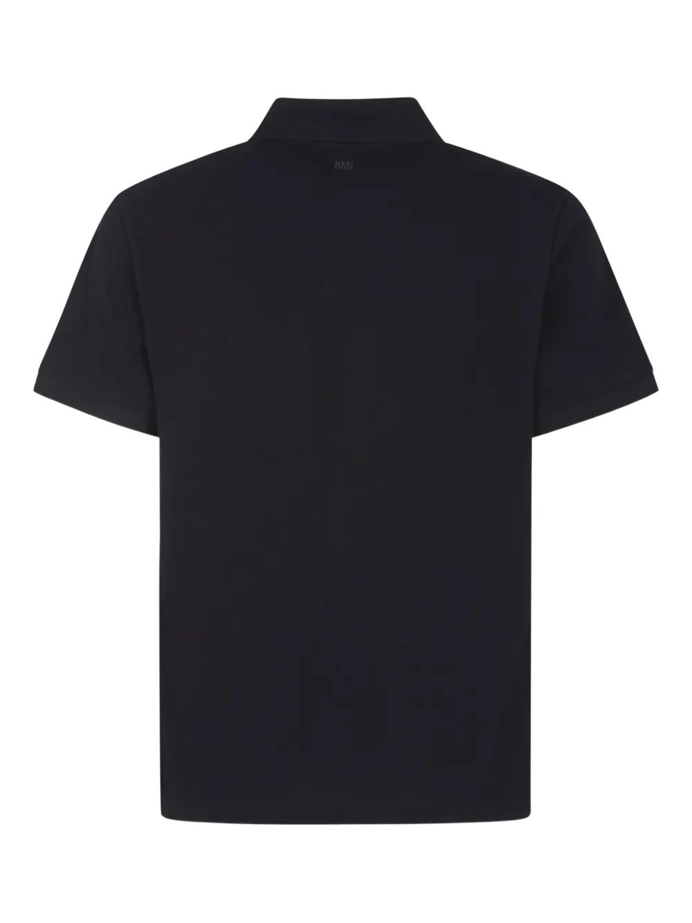 AMI Paris logo-embroidered polo shirt - Zwart