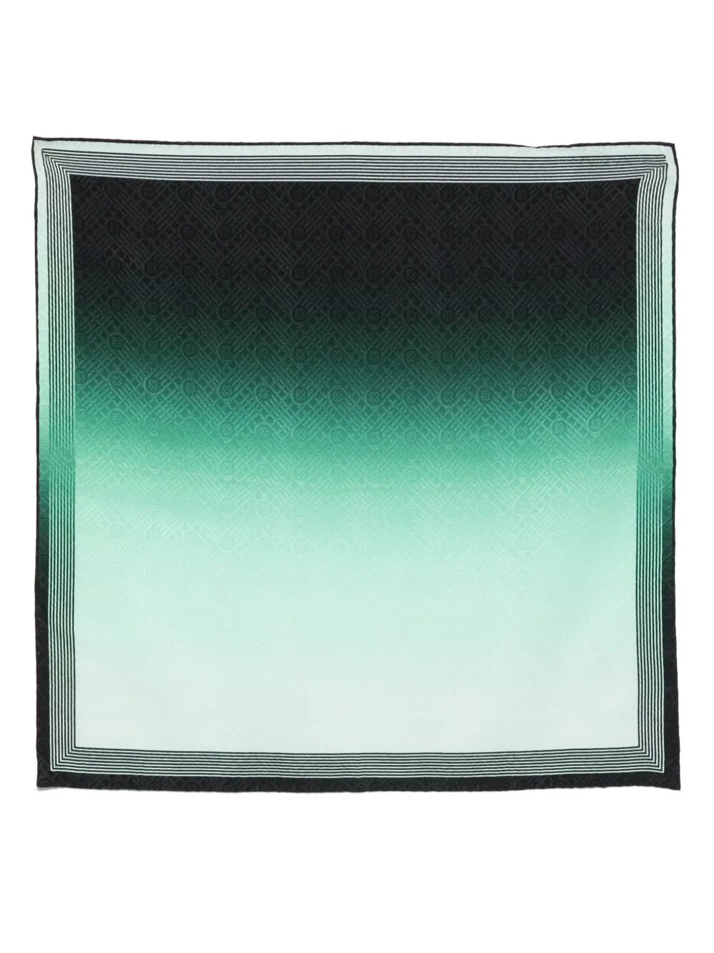 Casablanca ombre pattern scarf | Green | Image 1