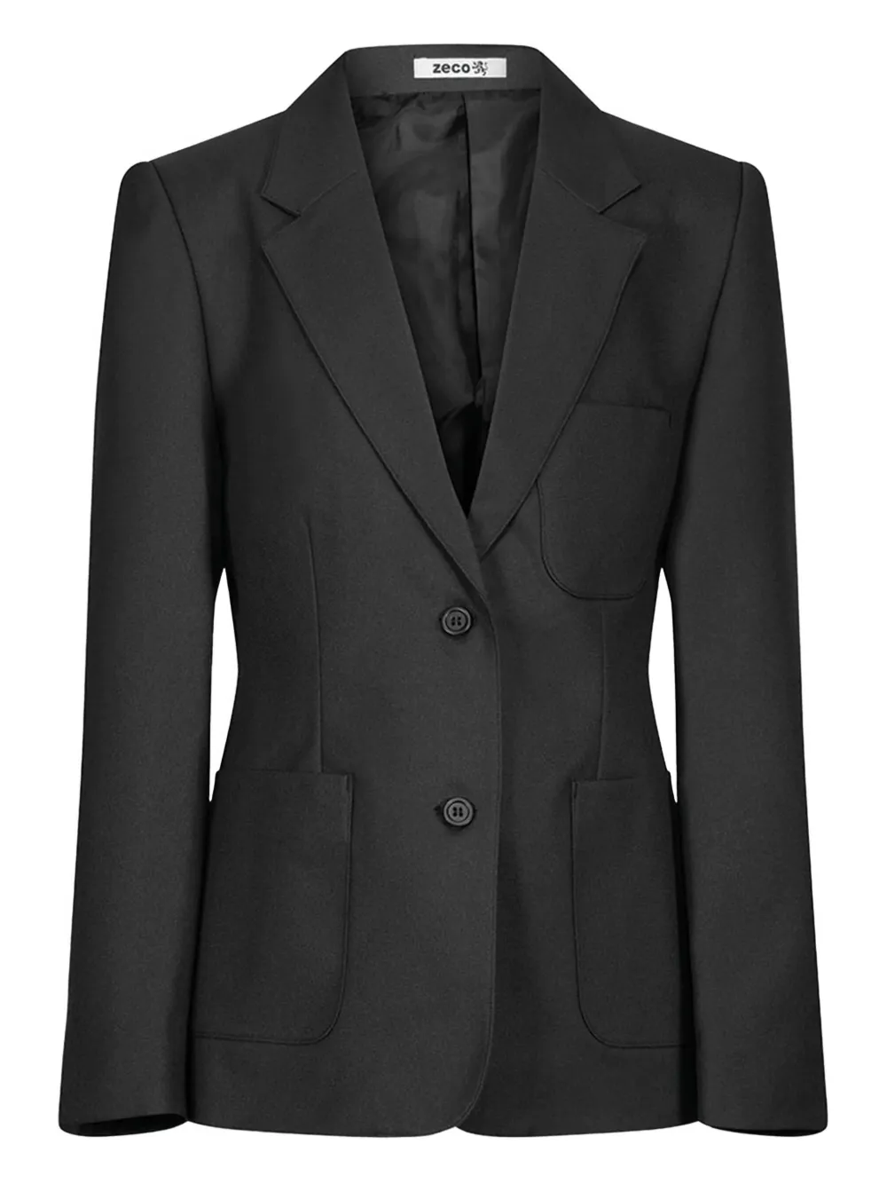 Zeco Schoolwear kids two-pocket button blazer | Black | Image 1