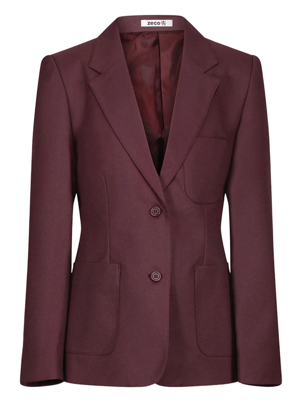 Zeco Schoolwear kids two-button pocket blazer | Red | Image 1