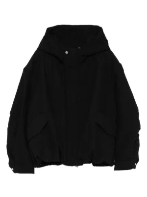 Homme Plissé Issey Miyake プリーツ フーデッドジャケット | ブラック
