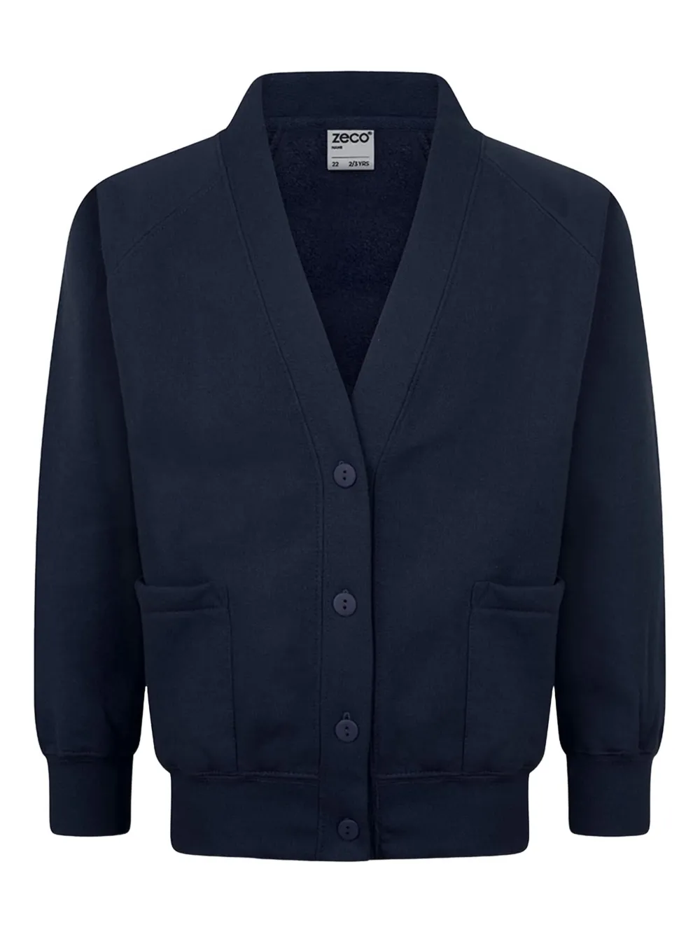 Zeco Schoolwear kids button-fastening pocket cardigan | Blue | Image 1