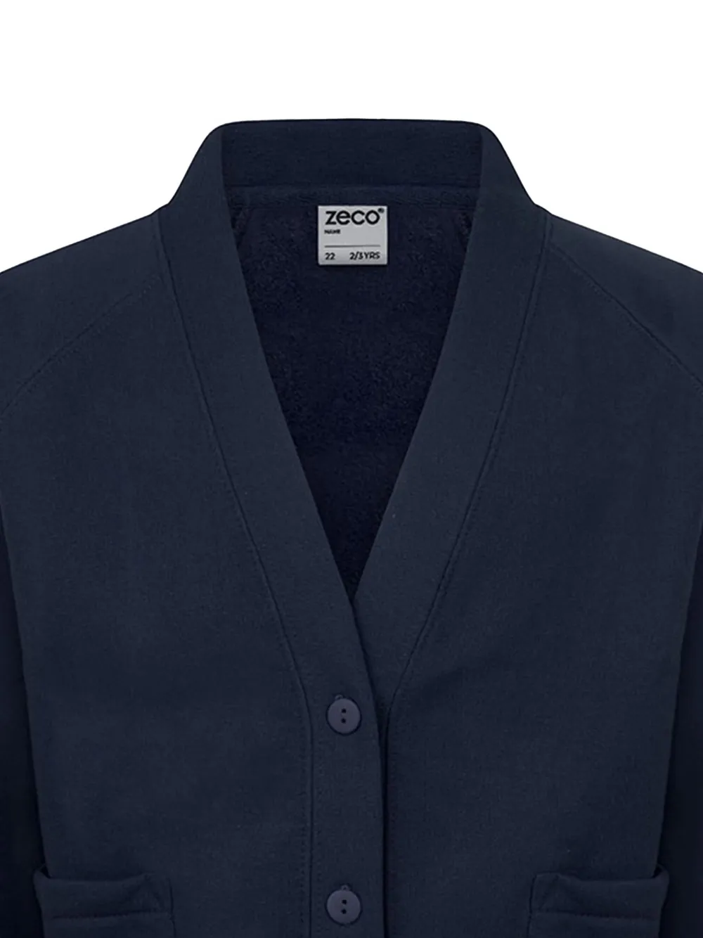 Zeco Schoolwear kids Vest met knoopsluiting en zak Blauw