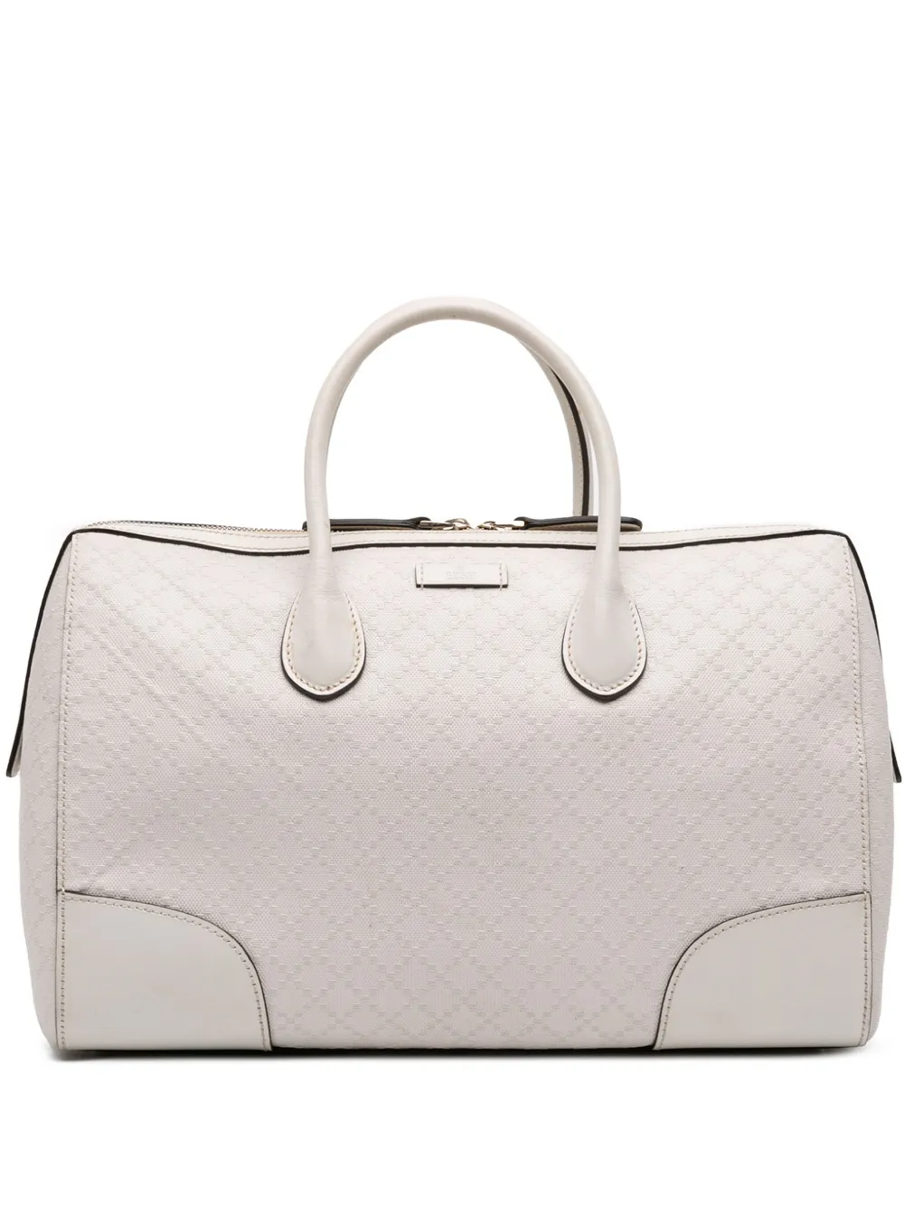 Gucci Pre-Owned 2016-2025 ミディアム ディアマンテ レザー ボストンバッグ - ホワイト Gucci Pre-Owned 2016-2025 ミディアム ディアマンテ レザー ボストンバッグ - ホワイト