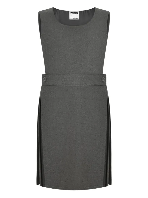 grey pinafore dress schoolwear Girls Next Grey Embroidered Zip Front Pinafore School Dress (3-14yrs) 9 Years