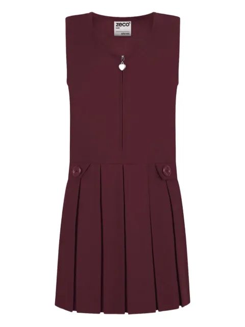 Zeco Schoolwear kids Pinafore pleated zip-front dress