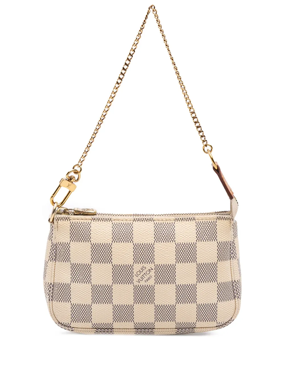 Louis Vuitton Pre-Owned 2019 ダミエ アズール ミニ ポシェット アクセソワール ハンドバッグ - ホワイト Louis Vuitton Pre-Owned 2019 ダミエ アズール ミニ ポシェット アクセソワール ハンドバッグ - ホワイト