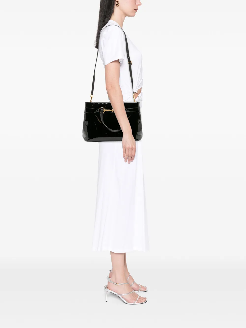 Gucci Pre-Owned 2016-2025 Patent Bright Bit satchel | Pre-Owned | Image 2